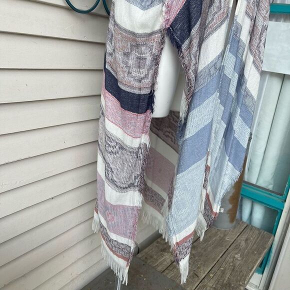 Caslon Womens Kimono Cardigan Open Front Tasseled Short Sleeve Boho One Size - Picture 16 of 16